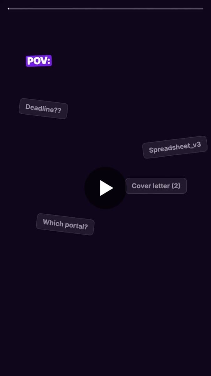 Opening frame of the launch video: notes reading "Deadline??", "Spreadsheet_v3" and "Which portal?"